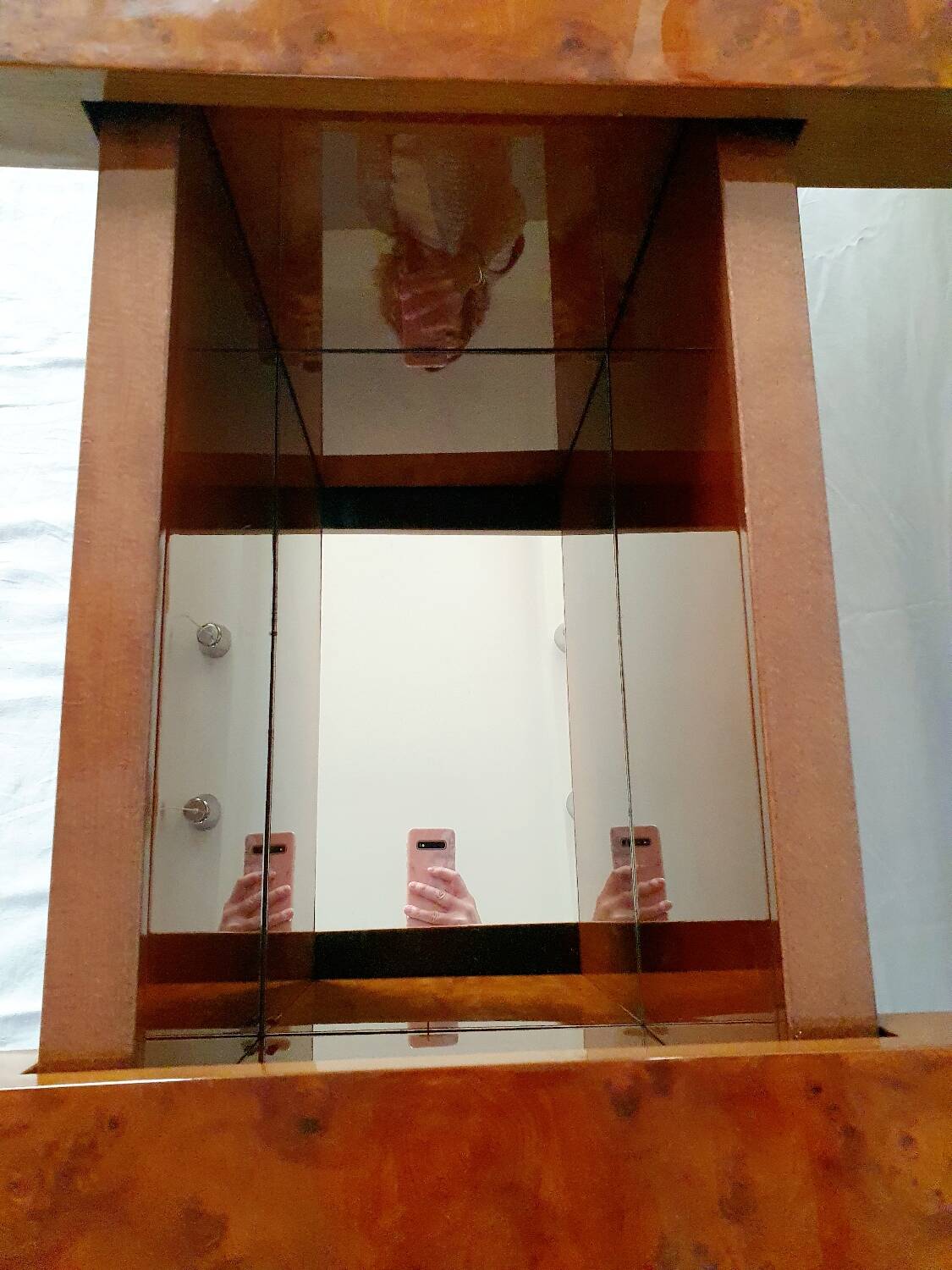 Elm burl coffee table, 70s