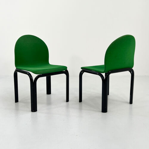 Lot de 4 chaises vertes Orsay par Gae Aulenti pour Knoll, 1970