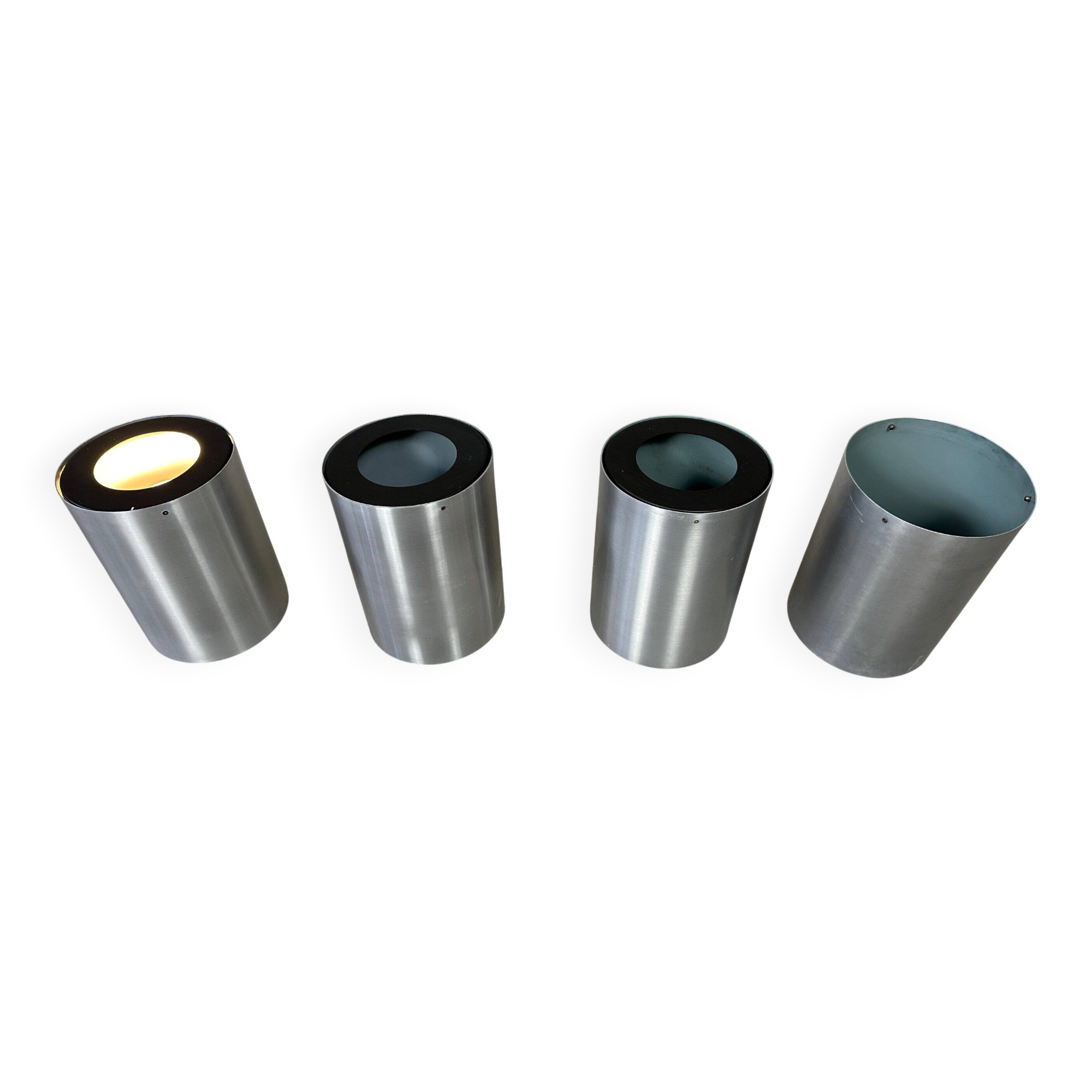 4x vintage RAAK cylinder light metal – ceiling lamps