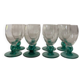 Lot of 8 vintage stemmed glasses