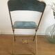 Chaise pliante vintage Chaisor en velours bleu