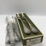 6 Christofle snail forks, Marly model, silver metal