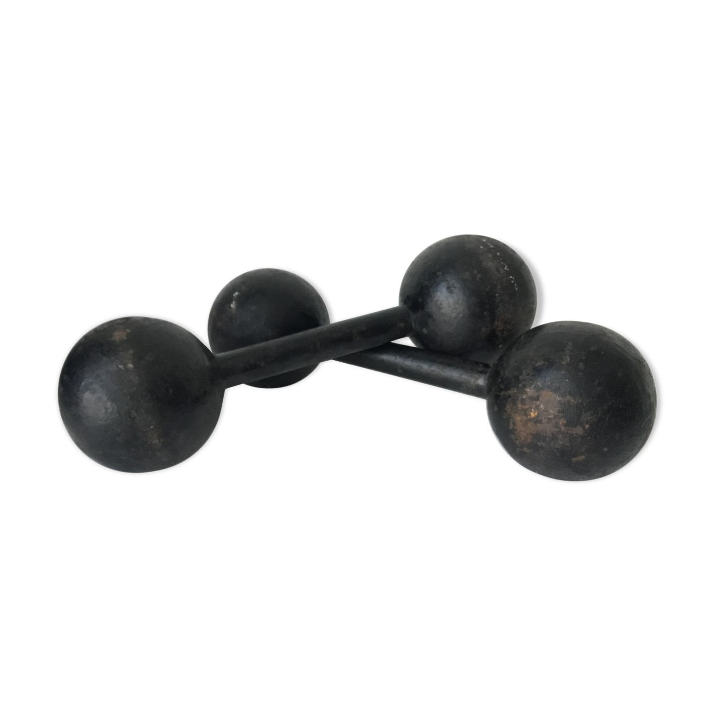 Pair of cast iron weights