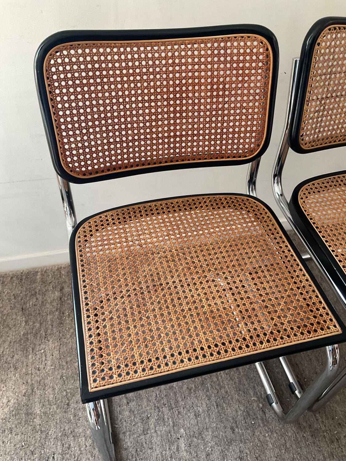 Series of 2 chairs Marcel Breuer Cesca B32