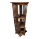 Pivoting column library in mahogany, 20th century.