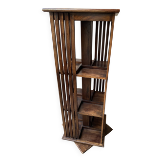 Pivoting column library in mahogany, 20th century.