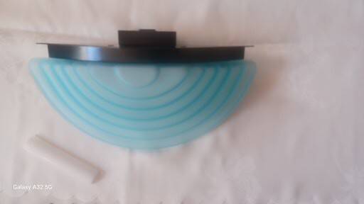 Vintage glass wall sconces "vetri murano 004" aquamarine - 1970s