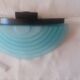 Vintage glass wall sconces "vetri murano 004" aquamarine - 1970s