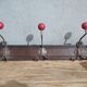 Vintage wood and metal coat rack