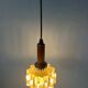 Small Mid-Century crystal glass pendant light