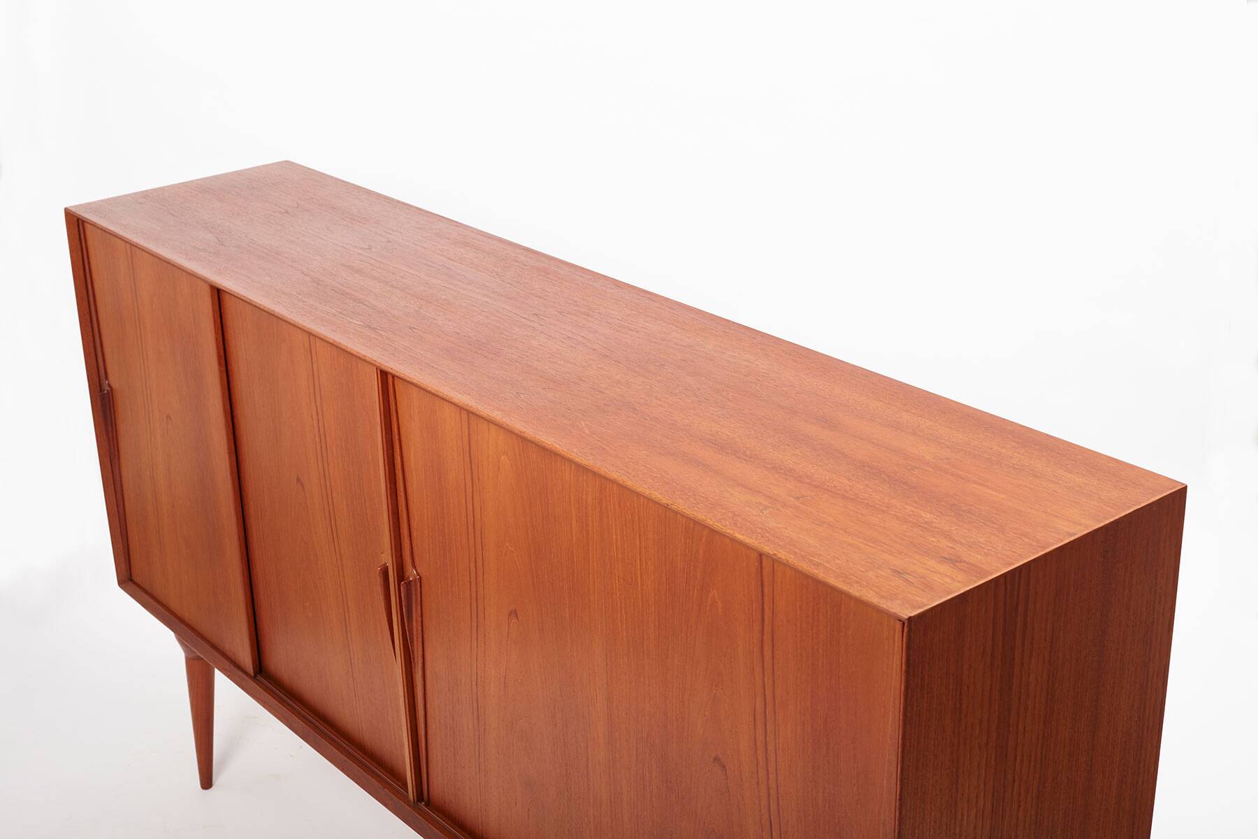 High sideboard model 19 designed by Gunni Omann for Omann Jun Møbelfabrik