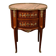 Commode sauteuse de forme rognon en marqueterie, marbre rose et bronzes