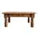 Antique solid wood coffee table – 2 drawers – turned legs