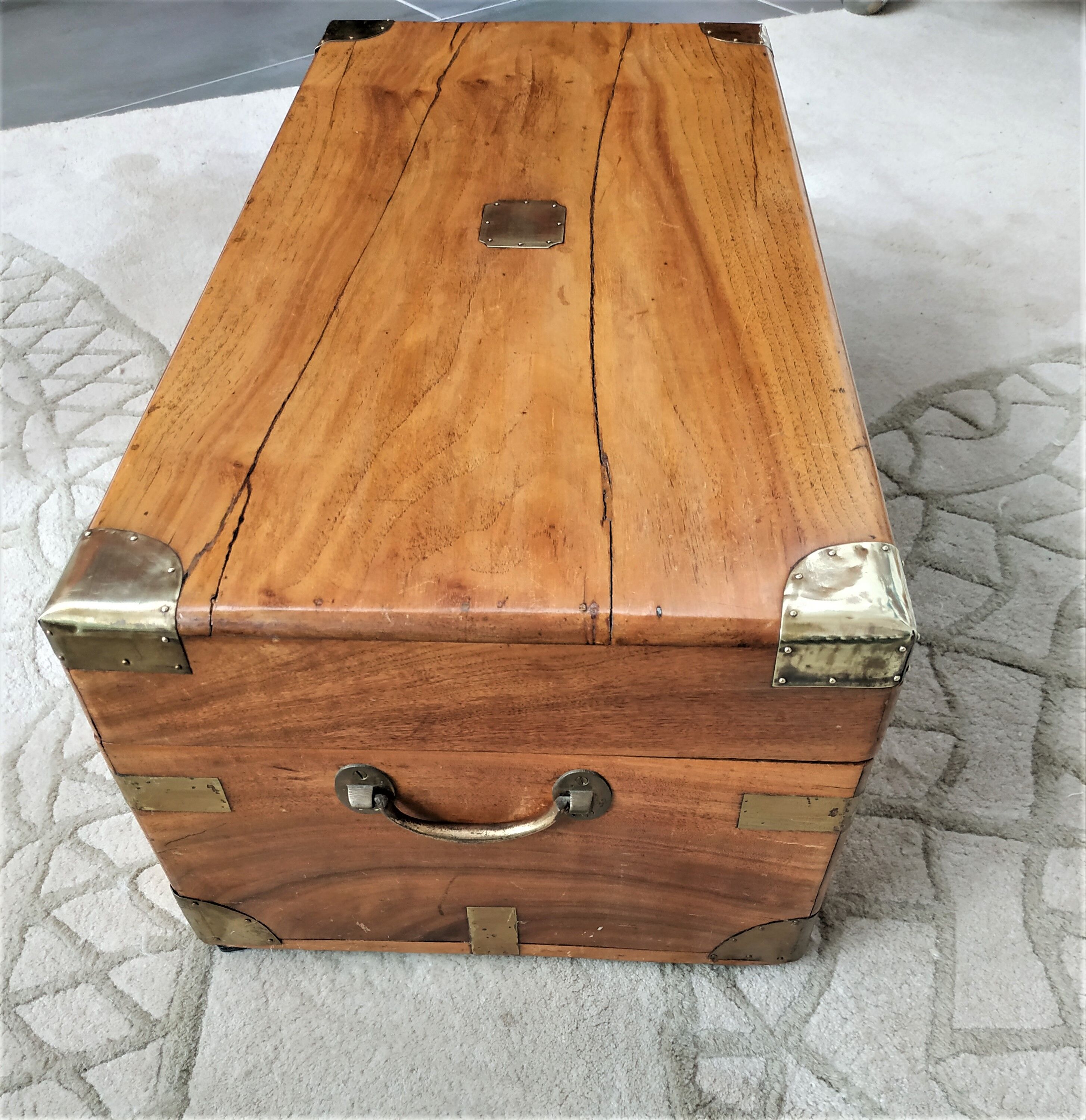 Small naval officer trunk in camphrier