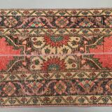 Distressed Turkish Narrow Runner 397x63 cm wool Vintage Tribal Rug