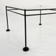 Postmodern light blue glass and metal coffee table by gamma, 1980