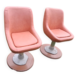 Original armchair on a cast iron base.