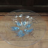 Fruit cup Blue glass centerpiece