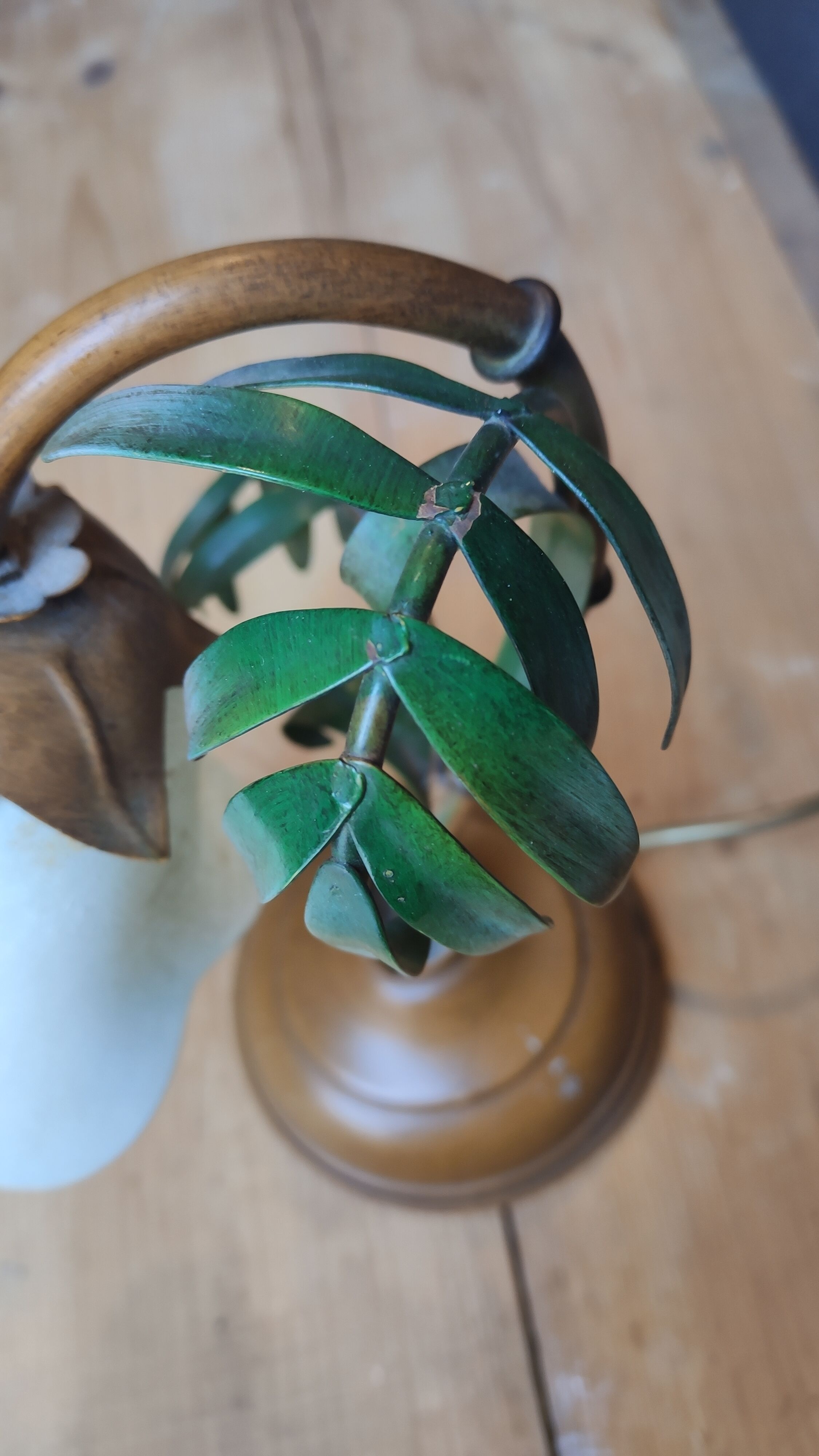 Metal lamp decoration bamboo opaline