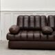 Canapé vintage DS 85 en cuir marron par De Sede 1980