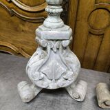 Pair of wooden candlesticks
