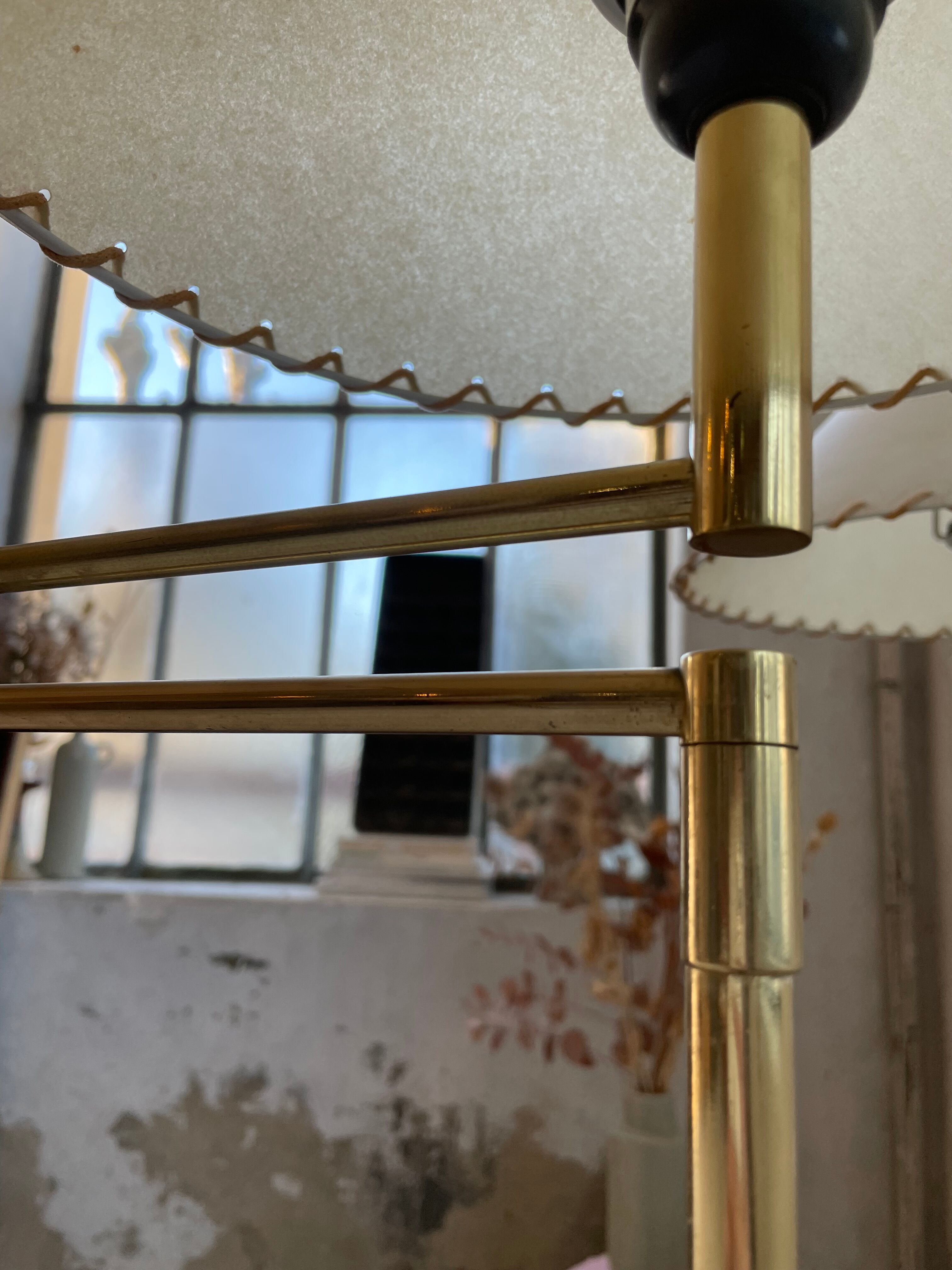 Pair of SCE floor lamps articulated brass 70s
