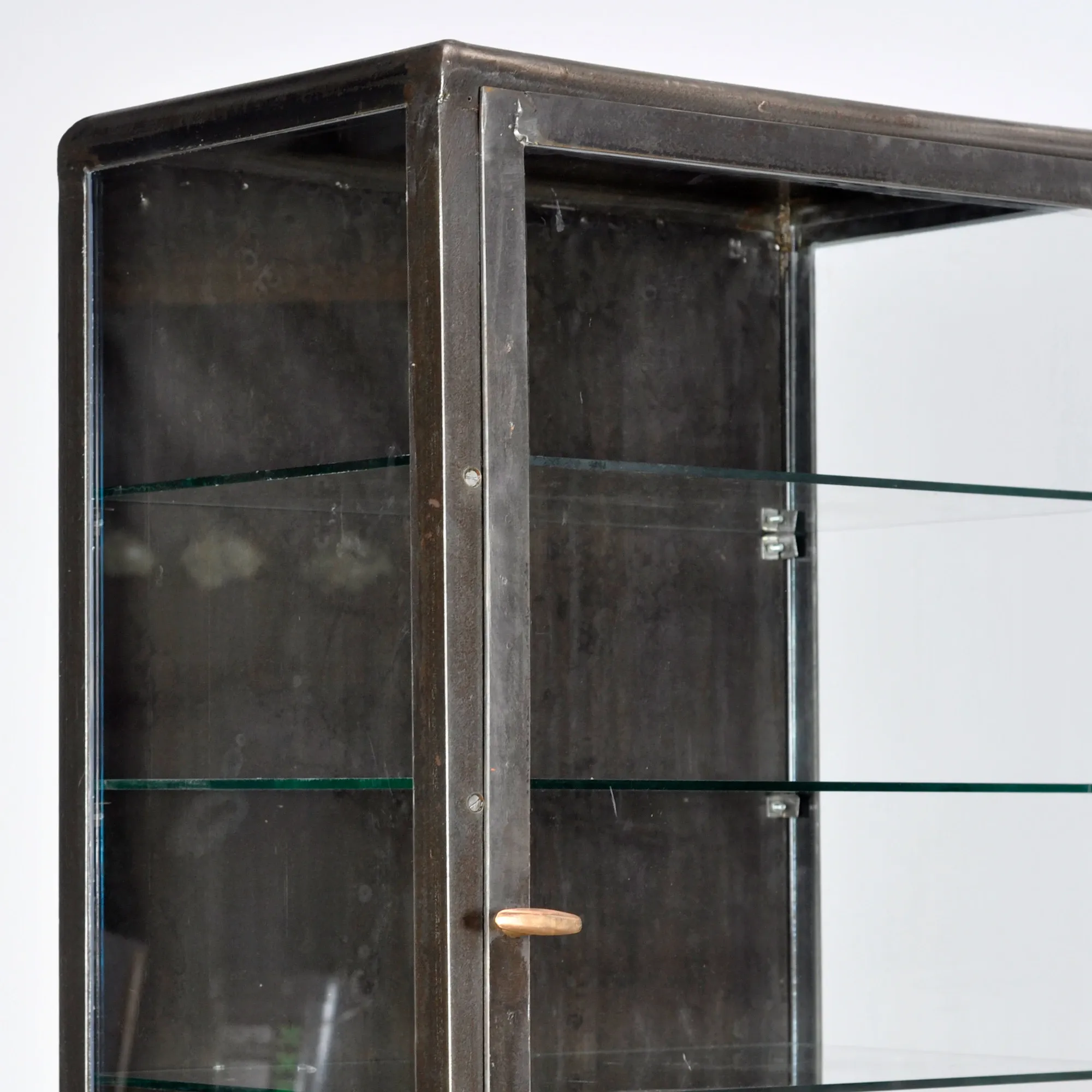 Polished iron medicine cabinet, 1950s