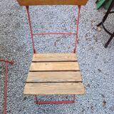 Garden furniture above wood and iron base It is foldable