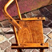 Authentic chair of the Baoulé chief, Côte d'Ivoire, Africa, raw art.