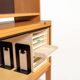 Scandinavian oak bookcase with tambour door, 1960s