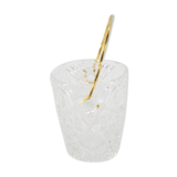 Seau à glace en verre doré