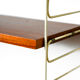 Swedish wood and metal shelving unit