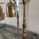 Cylindrical lantern suspension in brass and glass