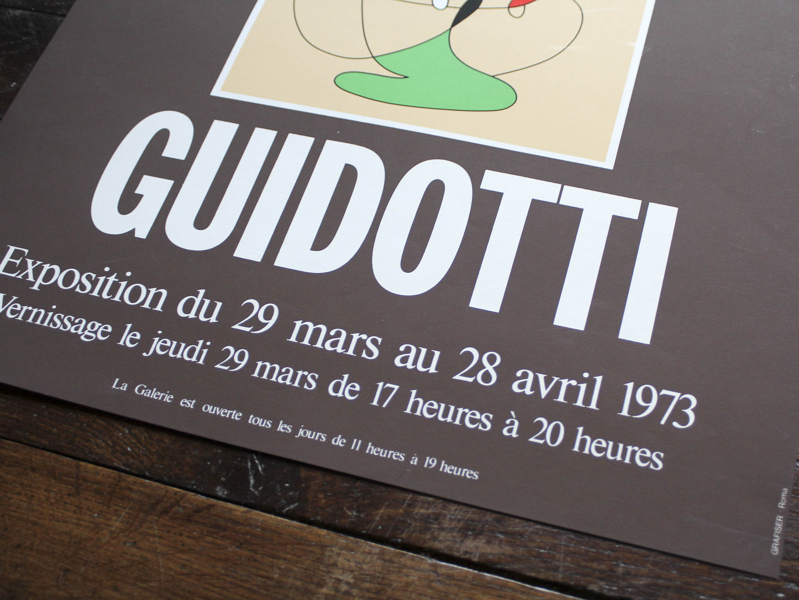 Poster Exhibition Guidotti Art and Value 1973