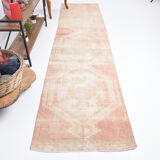 3x11 faded color turkish runner rug 340x86cm