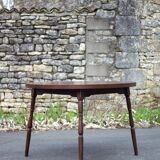 Round wooden table with 1 extension, wooden dining table, dining room table, kitchen table