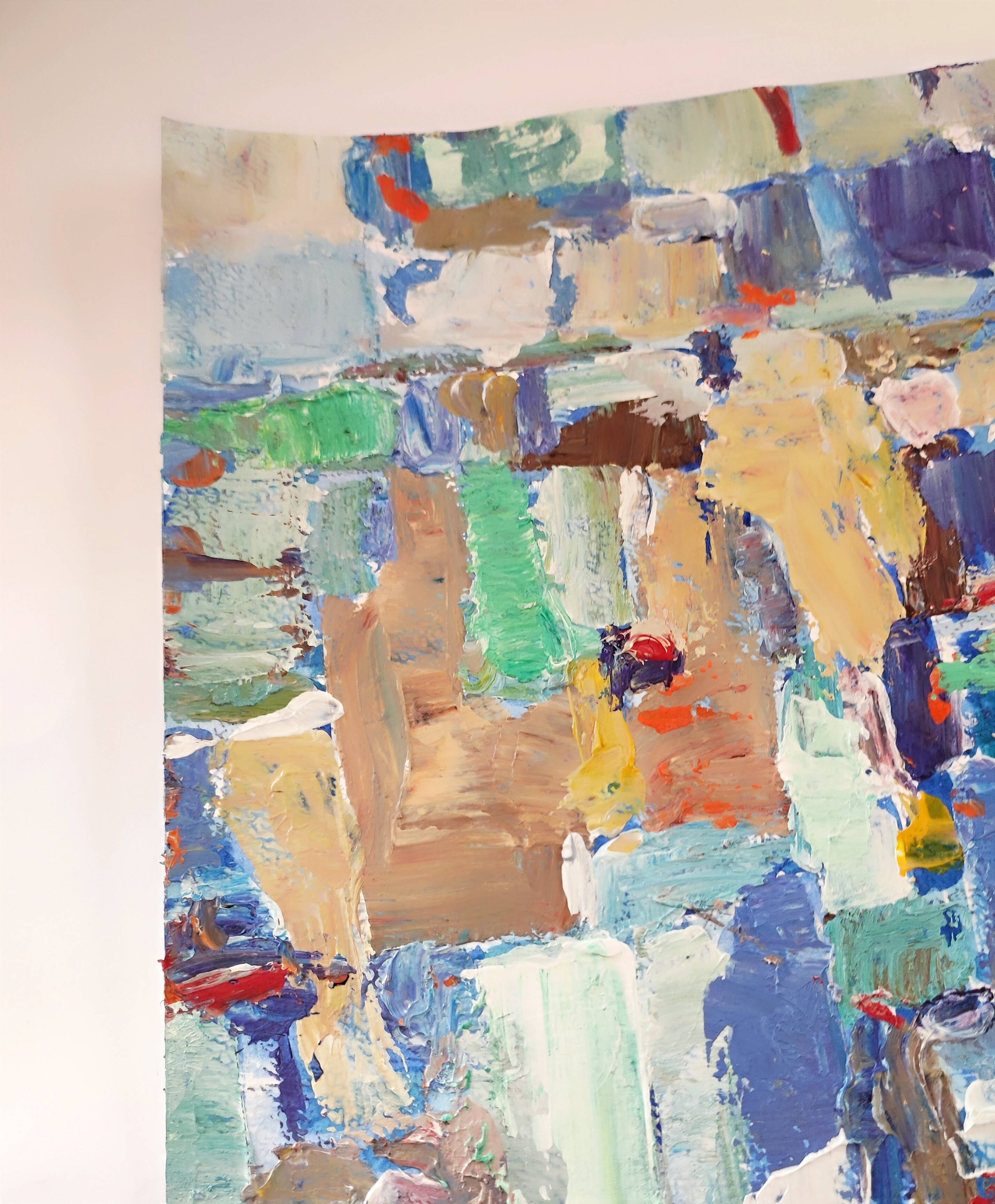 Original painting Abstract art mixed media on paper