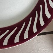 Ancienne assiette en faïence creil et montereau décor 522