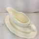 Old sauce boat Ivory made in France Digoin Sarreguemines