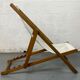 Transat tissus blanc avec structure en bois