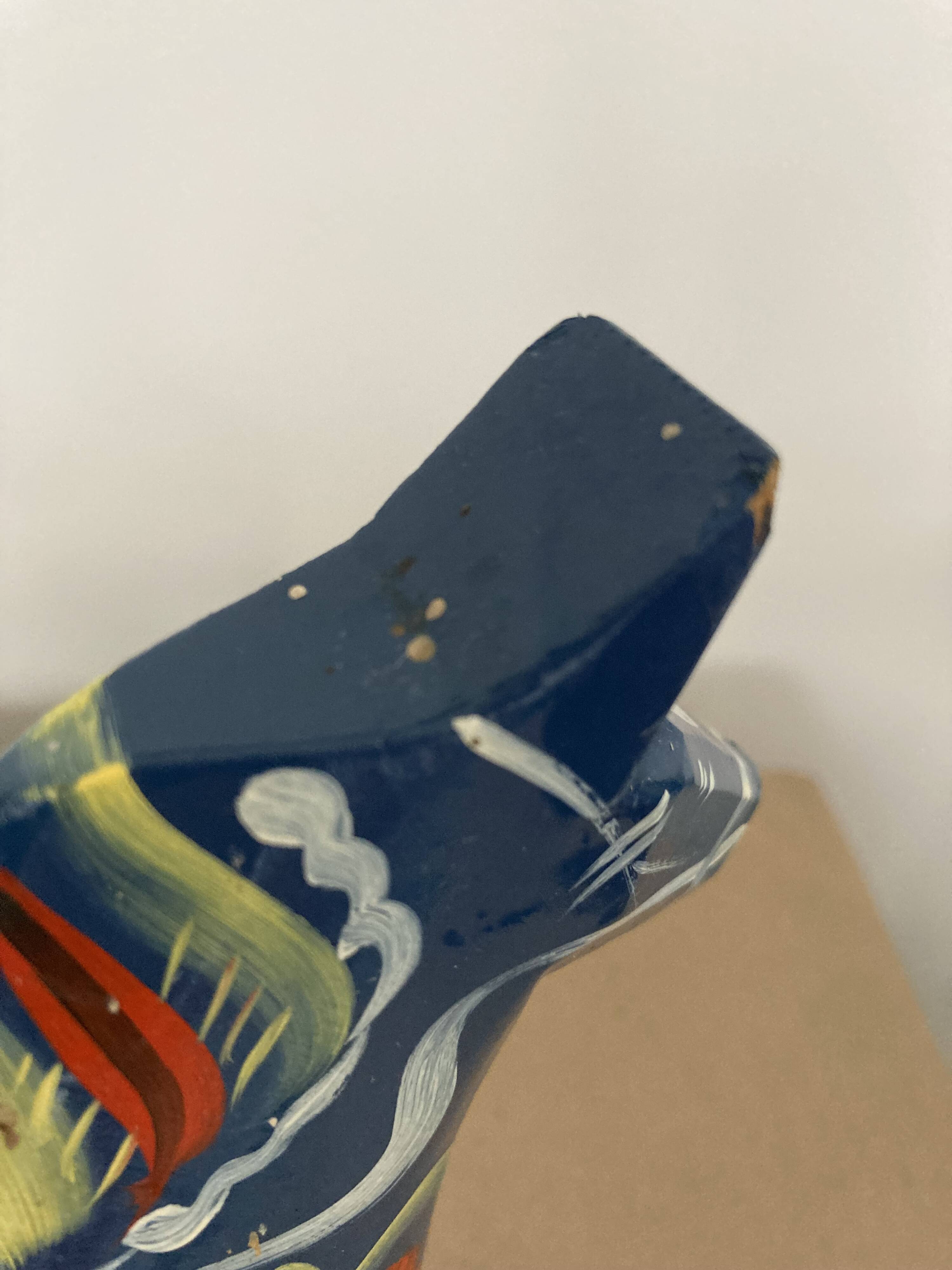 Swedish "Dala" blue horse NILS OLSON 17cm