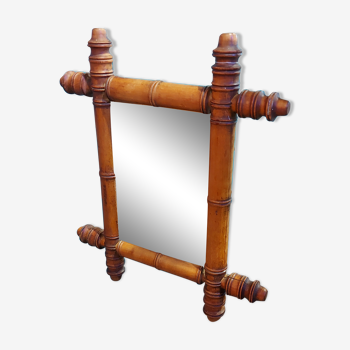 Mirror called "bamboo" beveled glass, 1950s, 38x30 cm