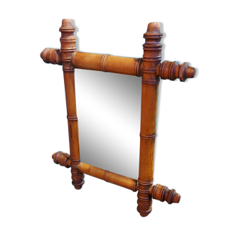 Mirror called "bamboo" beveled glass, 1950s, 38x30 cm