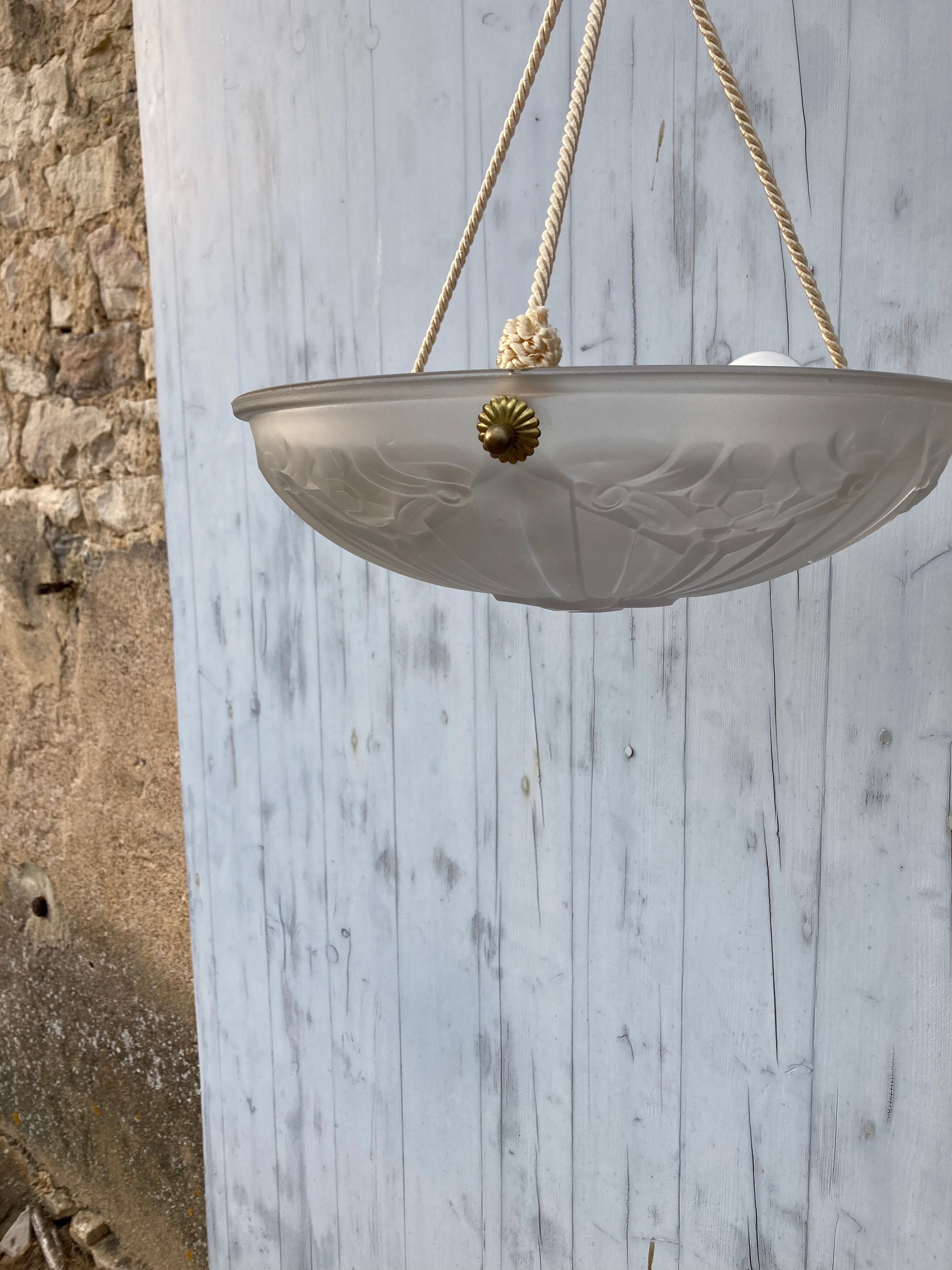 Suspension vasque art déco