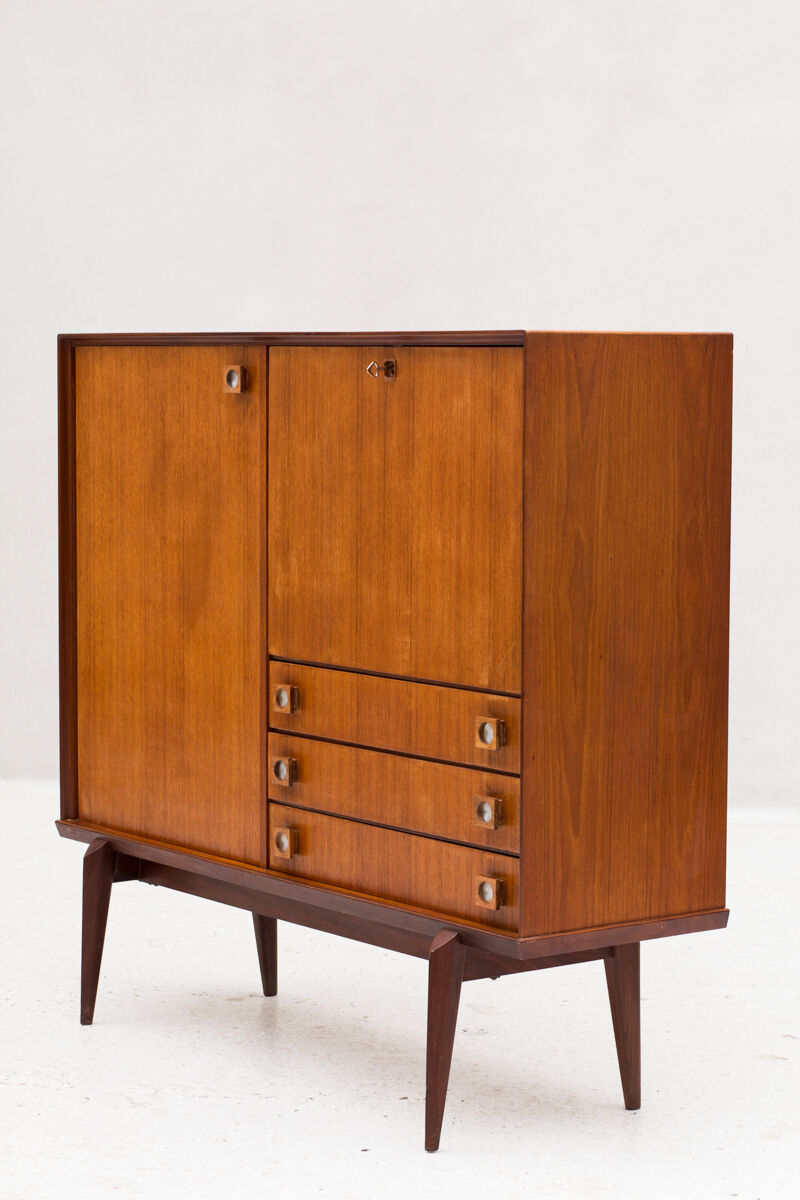 Cabinet de bar par Oswald Vermaercke pour V-form, Belgique, années 1960