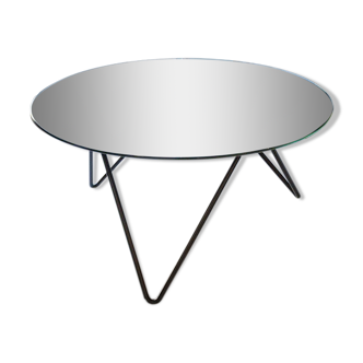 Mirrored round coffee table