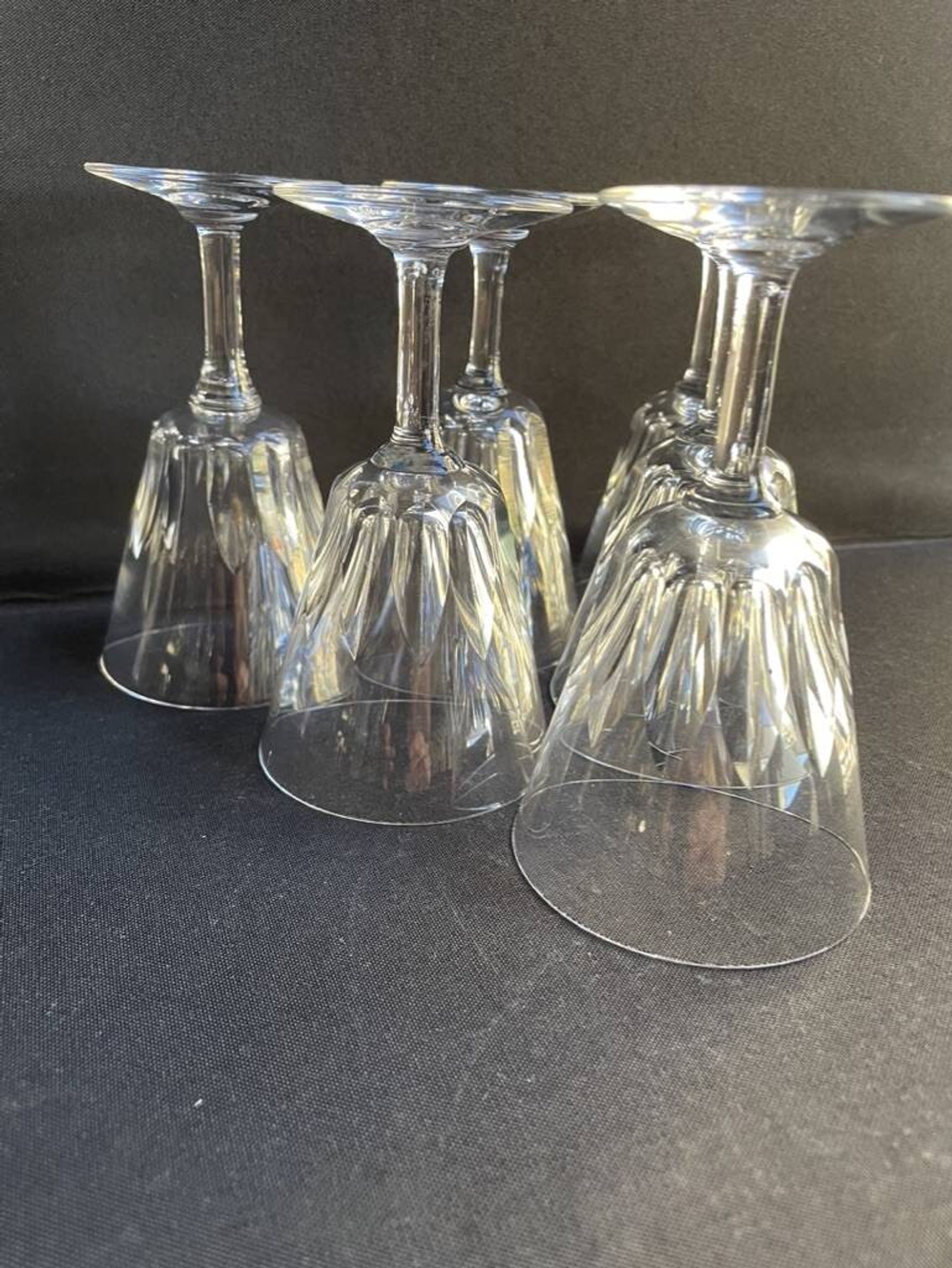 6 verres à vin baccarat service côte d’azur -taille n°3 - estampillés