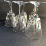 6 verres à vin baccarat service côte d’azur -taille n°3 - estampillés