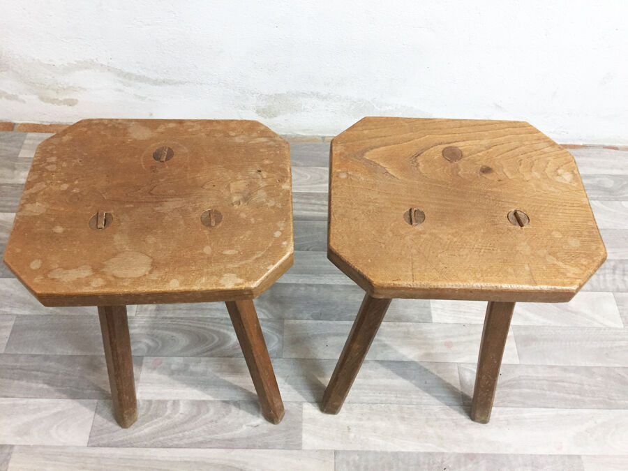 Pair stools vacher 1950
