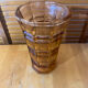 Vintage Art Deco Style Orange Amber Moulded Glass Vase